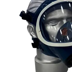 Máscara Full Face Azul ABS Plástica Air Safety