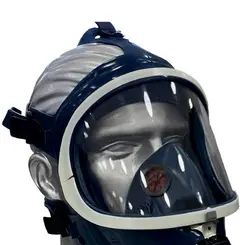 Máscara Full Face Azul ABS Plástica Air Safety