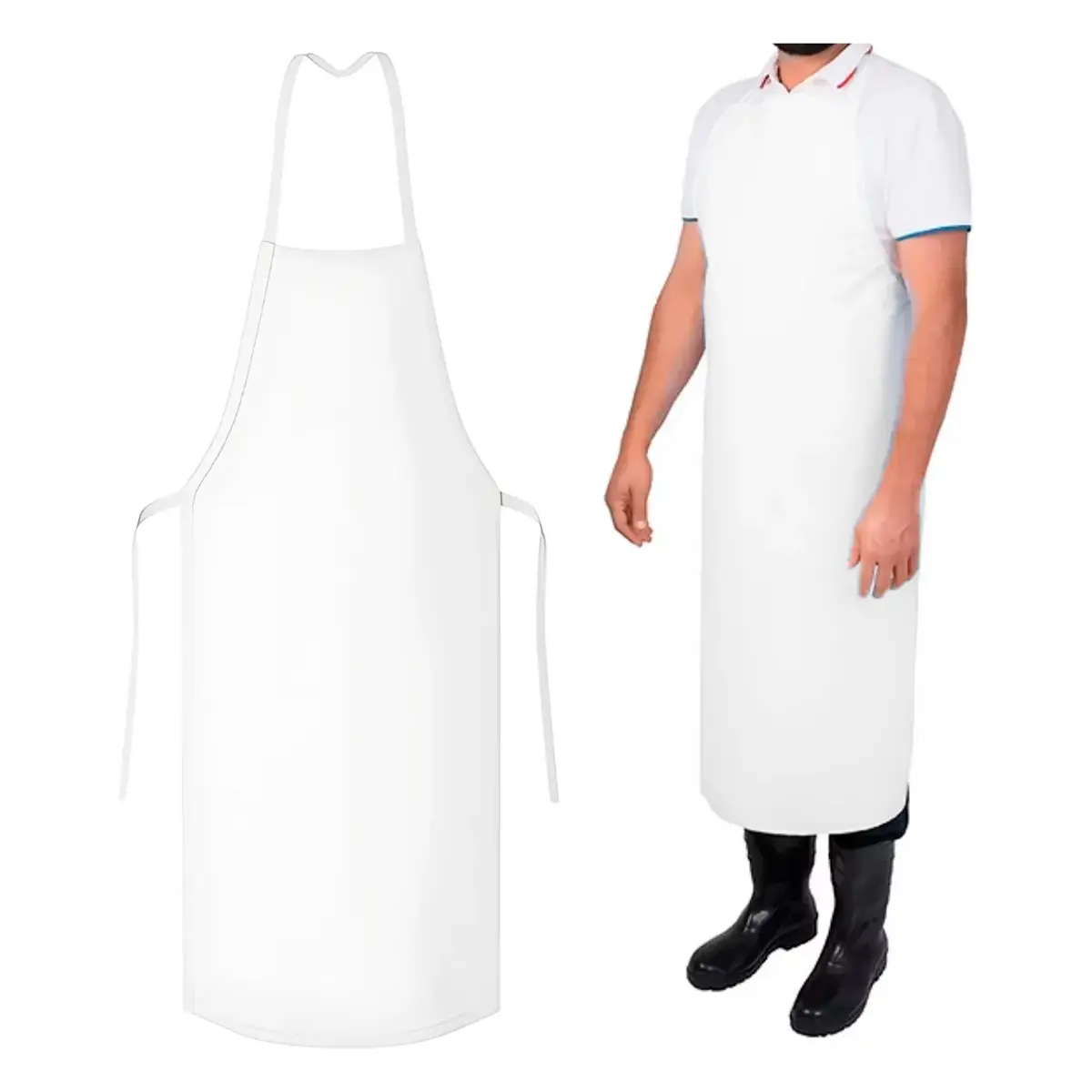 Avental Químico Nylon Branco Vértice- 120x70
