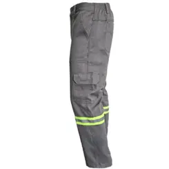 Calça Brim C/B e Zíper Cinza com Refletivo E.J. Simões