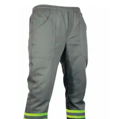 Calça Brim C/B e Zíper Cinza com Refletivo E.J. Simões