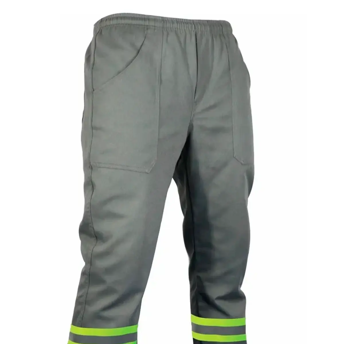 Calça Brim C/B e Zíper Cinza com Refletivo E.J. Simões