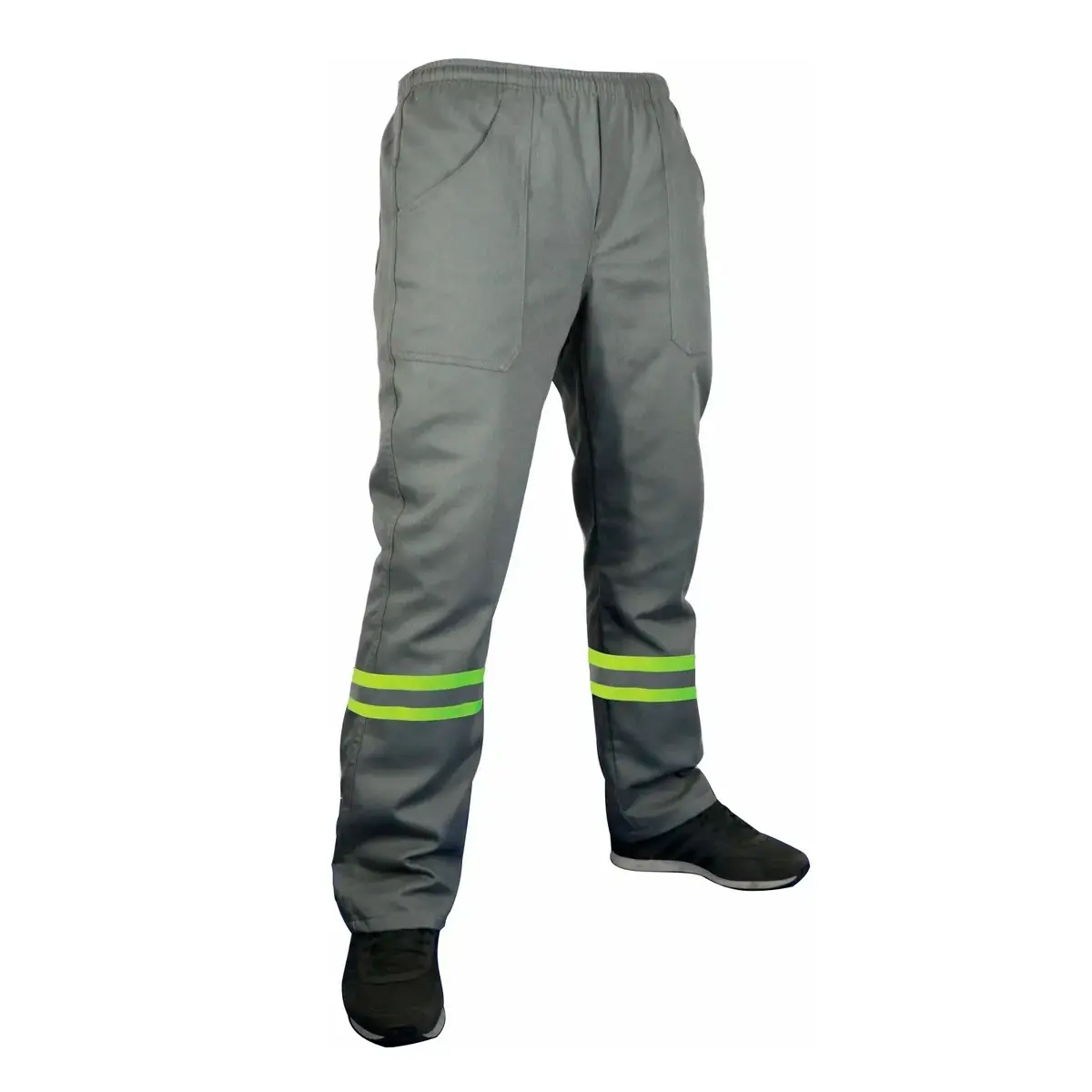 Calça Brim C/B e Zíper Cinza com Refletivo E.J. Simões