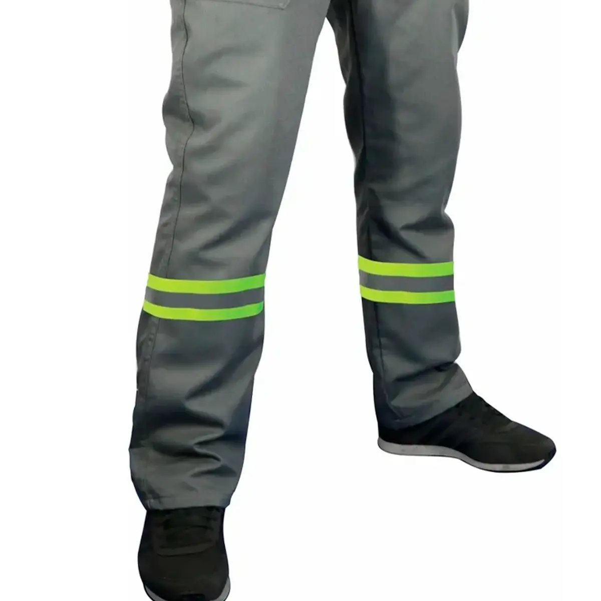 Calça Brim C/B e Zíper Cinza com Refletivo E.J. Simões