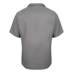 Camisa Brim Manga Curta Cinza Maicol