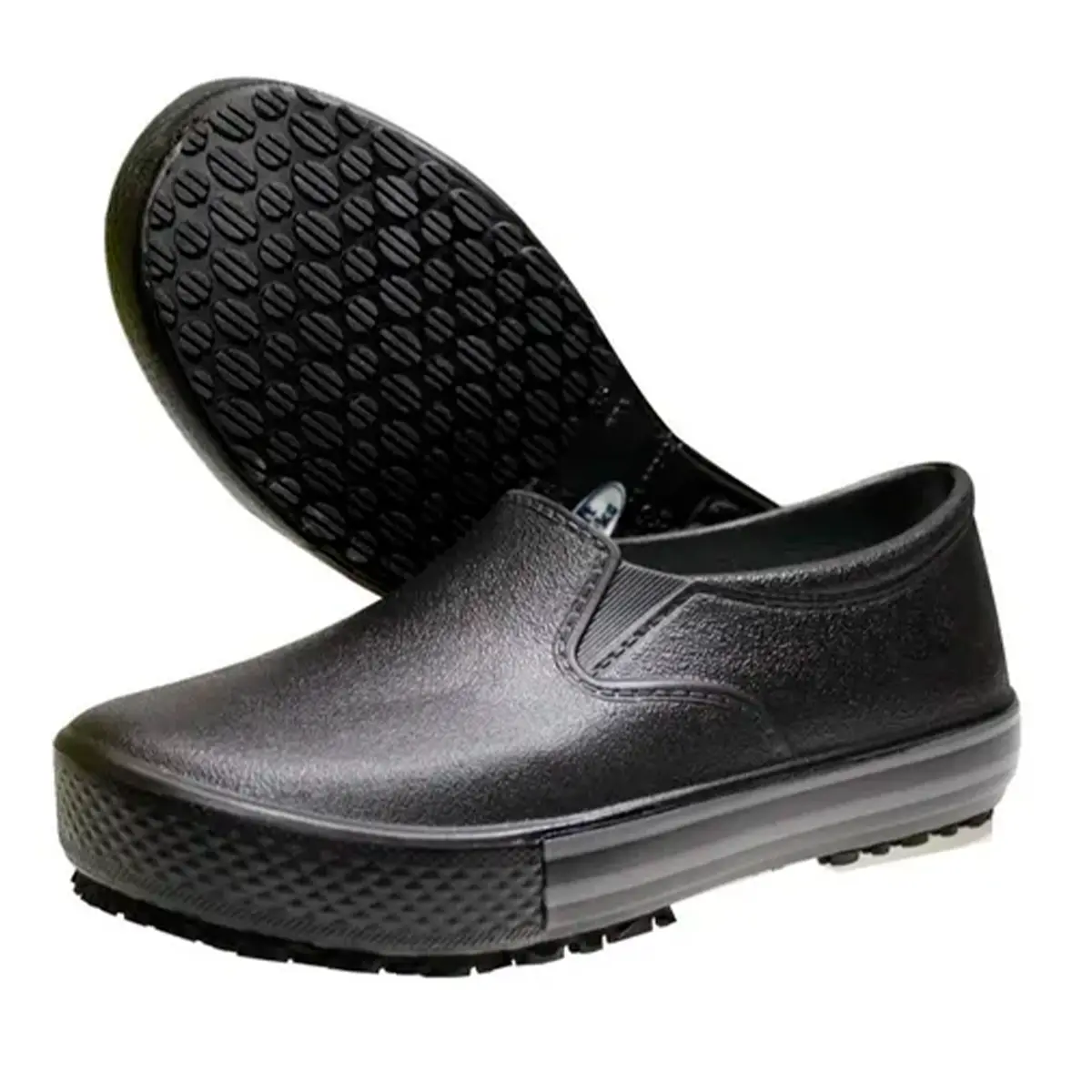 Tênis Antiderrapante Eva BB80 Preto com Listra Cinza Soft Work