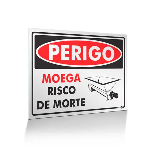 Placa Perigo Moage Risco de Morte - Encartale