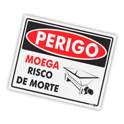 Placa Perigo Moage Risco de Morte - Encartale