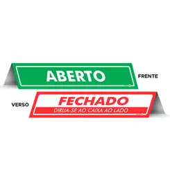 Placa Aberto/Fechado  - Encartale