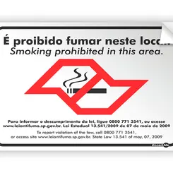 Adesivo de Parede Proibido Fumar Kit 2un - Encartale