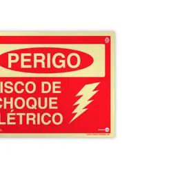 Placa Fotoluminescente  Perigo Alta Tensão - Encartale