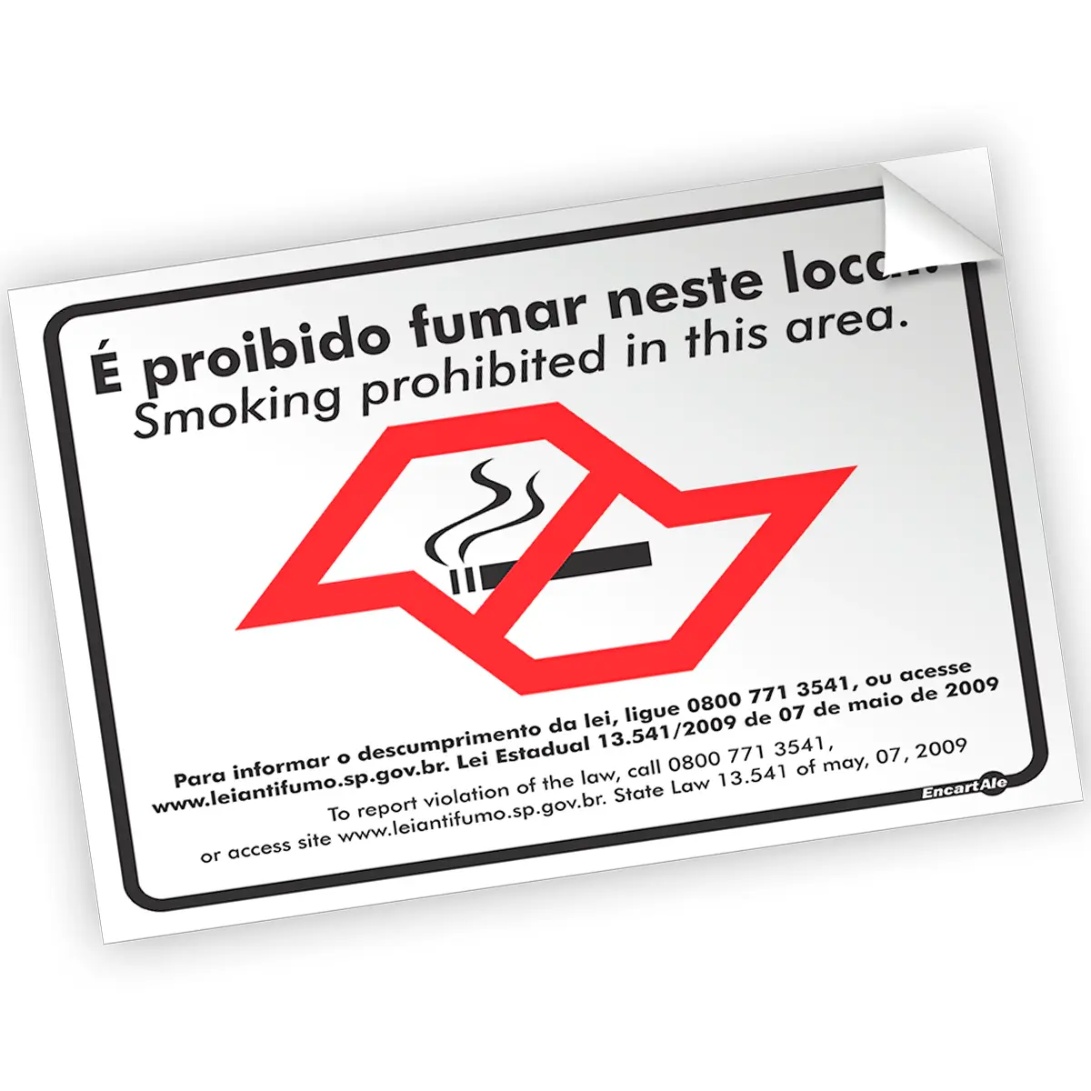 KIT 2 UN Adesivos Proibido a Venda de Bebidas Alcoólicas para Menores de 18 Anos- Encartale