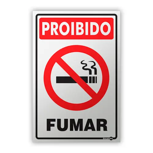 Placa Proibio Fumar 20x30 - Encartale