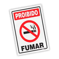 Placa Proibio Fumar 20x30 - Encartale