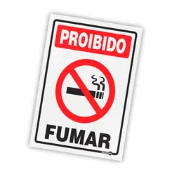 Placa Proibio Fumar 20x30 - Encartale