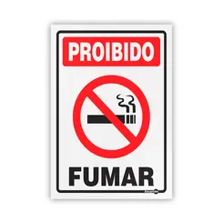 Placa Proibio Fumar 20x30 - Encartale