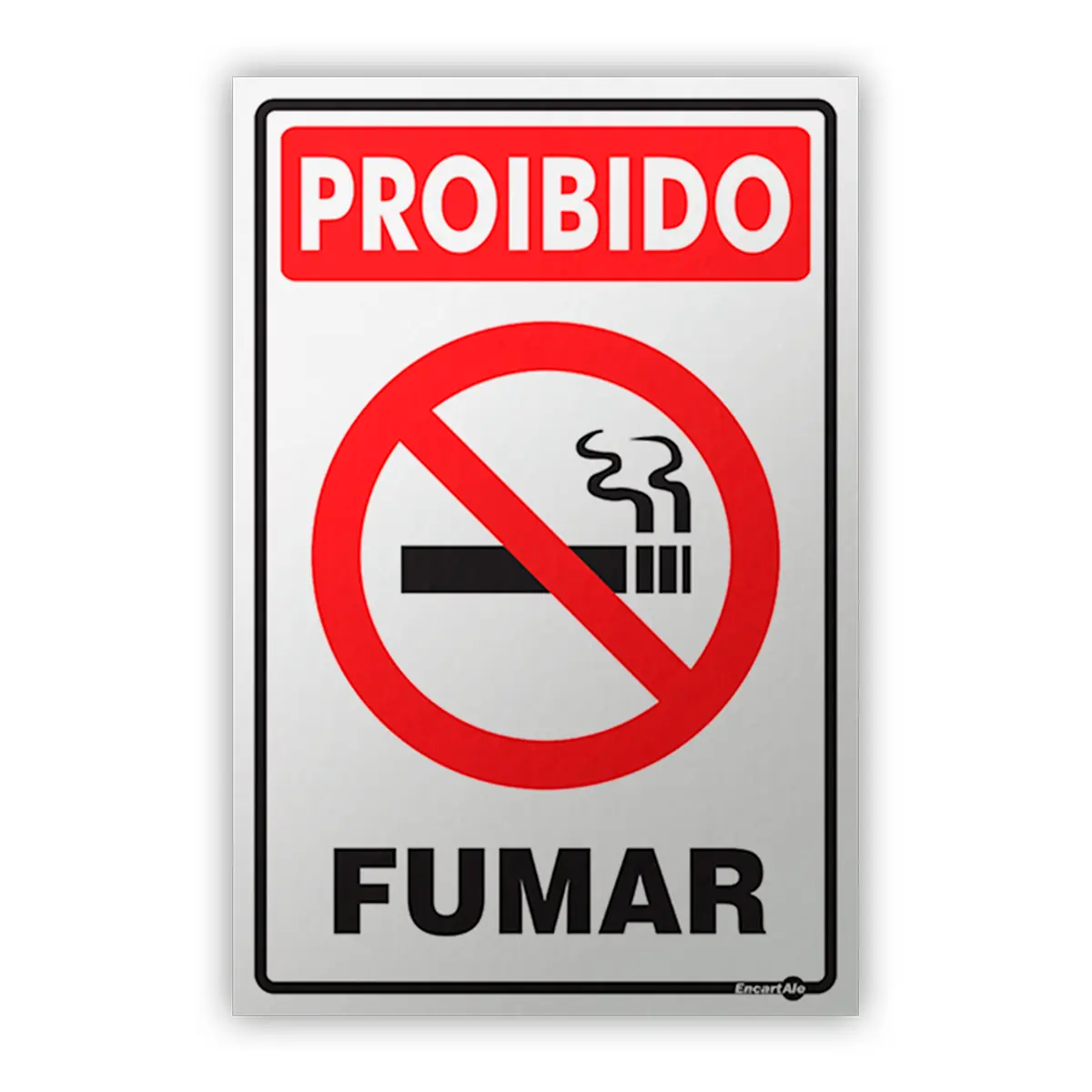 Placa Proibio Fumar 20x30 - Encartale