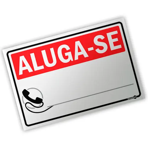Placa Aluga-se - Encartale