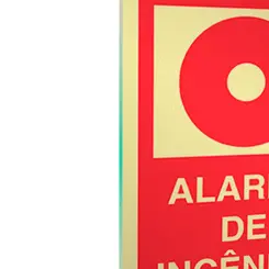 Placa Fotoluminescente E2 Alarme de Incendio - Encartale