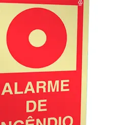 Placa Fotoluminescente E2 Alarme de Incendio - Encartale