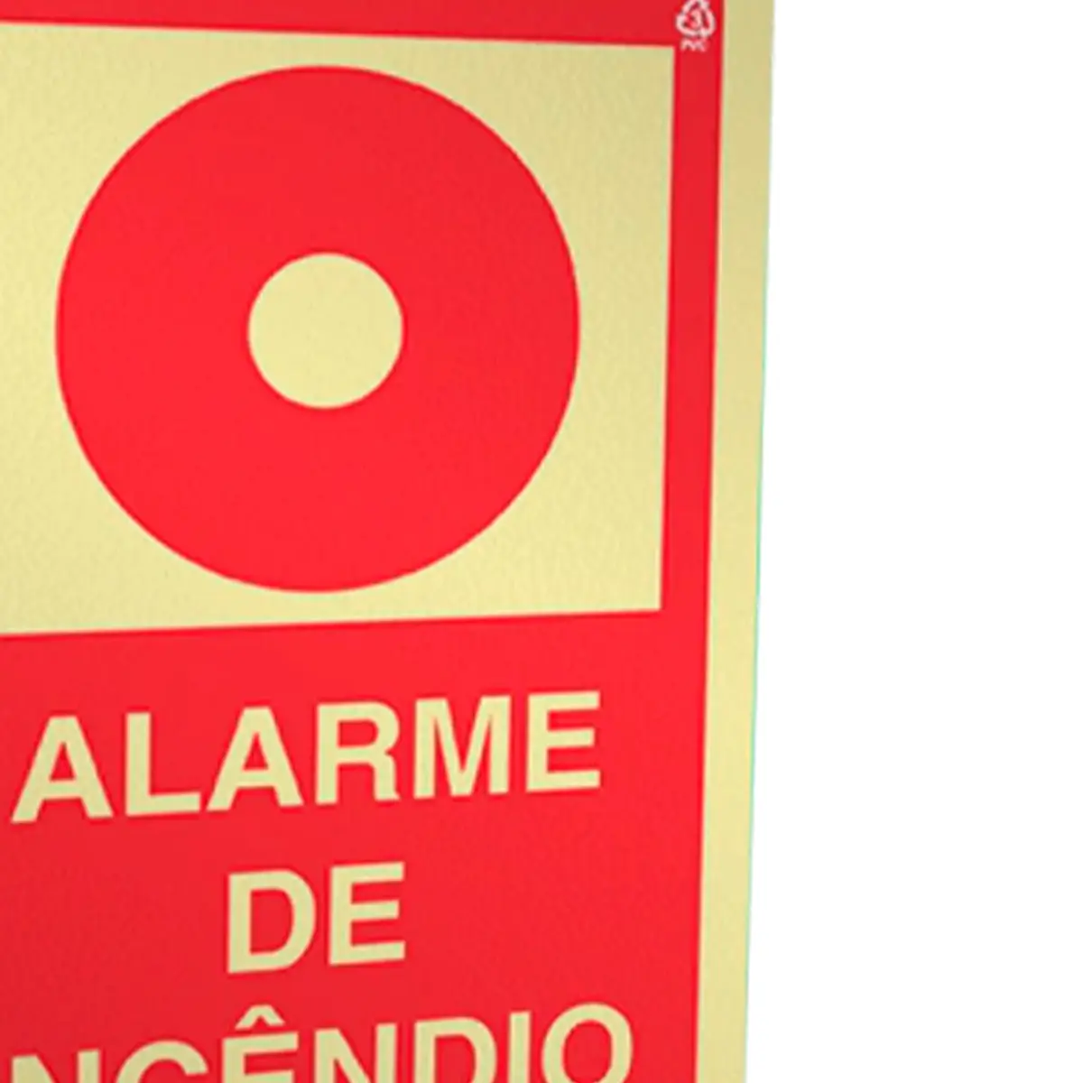 Placa Fotoluminescente E2 Alarme de Incendio - Encartale