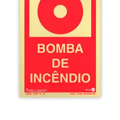 Placa Fotoluminescente E3 Bomba de Incendio - Encartale