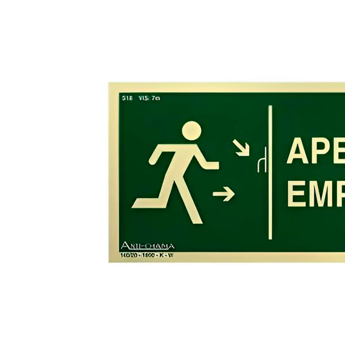 Placa Fotoluminescente Aperte e Empurre - Encartale