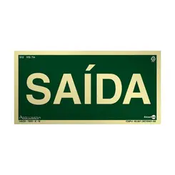 Placa Fotoluminescente S12 Saída de Emergência - EncarTale