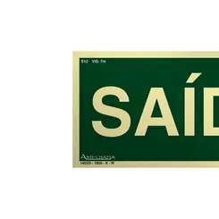 Placa Fotoluminescente S12 Saída de Emergência - EncarTale