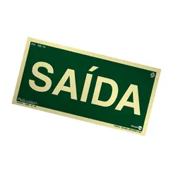 Placa Fotoluminescente S12 Saída de Emergência - EncarTale