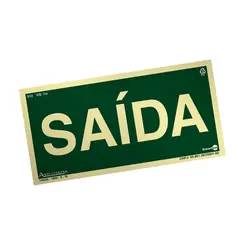 Placa Fotoluminescente S12 Saída de Emergência - EncarTale