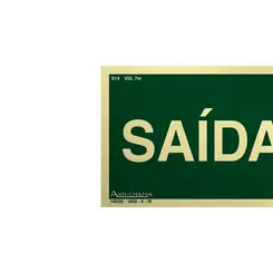 Placa Fotoluminescente S14-D Saída à Direita com Pictograma - Encartale