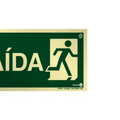 Placa Fotoluminescente S14-D Saída à Direita com Pictograma - Encartale