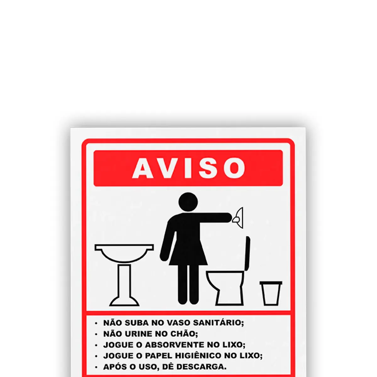 Placa Higiene Banheiro Feminino - Encartale