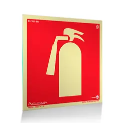 Placa Fotoluminescente E5 Extintor de Incêndio - Encartale