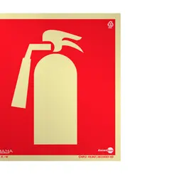 Placa Fotoluminescente E5 Extintor de Incêndio - Encartale