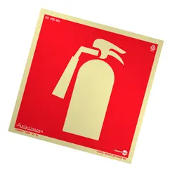 Placa Fotoluminescente E5 Extintor de Incêndio - Encartale