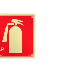 Placa Fotoluminescente Extintor AP c/ Pictograma - Encartale