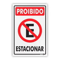 Placa Proibido Estacionar - Encartale