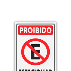 Placa Proibido Estacionar - Encartale