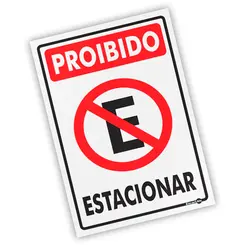 Placa Proibido Estacionar - Encartale