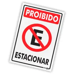 Placa Proibido Estacionar - Encartale