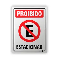 Placa Proibido Estacionar - Encartale