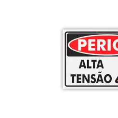 Placa Perigo Alta Tensão - Encartale