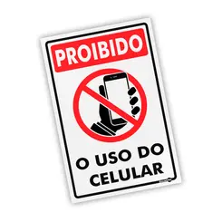 Placa Proibido o Uso do Celular - Encartale