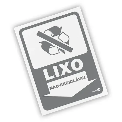 Placa Lixo Não Reciclável - Encartale