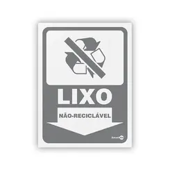 Placa Lixo Não Reciclável - Encartale