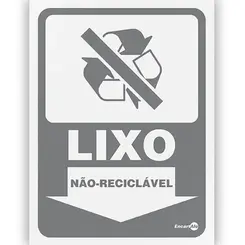 Placa Lixo Não Reciclável - Encartale