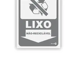 Placa Lixo Não Reciclável - Encartale