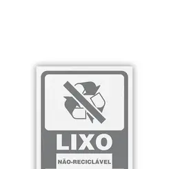 Placa Lixo Não Reciclável - Encartale